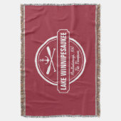 Couverture Lac Winnipesaukee NH ville personnalisée, nom, anc (devant Vertical)