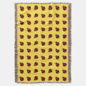 Couverture Ladybug 60s rétro cool rouge jaune (devant Vertical)