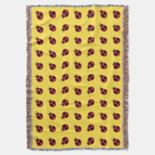 Couverture Ladybug 60s rétro cool rouge jaune (devant Vertical)