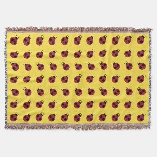 Couverture Ladybug 60s rétro cool rouge jaune (Devant)