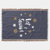 Couverture "Laisse-le neiger !" Calligraphie bleu Noël (Devant)