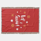 Couverture "Laisse-le neiger !" Calligraphie rouge Noël (Devant)