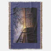 Couverture Lakeshore Sunset Lake design Blanche (devant Vertical)