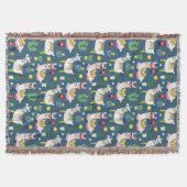 Couverture Lamas dans le motif de lunettes de soleil (Devant)
