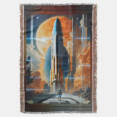 Couverture Lancement Lunaire - Voyage vers Moon Retro Poster (devant Vertical)