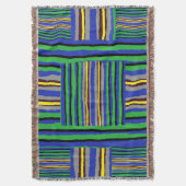 Couverture Lancer les bandes Kente Blanket (devant Vertical)