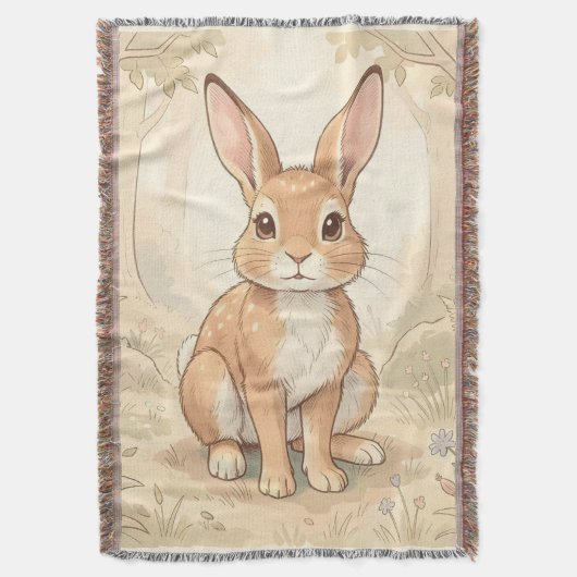 Couverture Lapin brun mignon dans une forêt (devant Vertical)