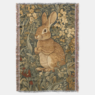 Couverture Lapin Cottage Core Vintage de William Morris