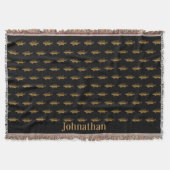 Couverture Largemouth Bass Fish Pattern Black (Devant)