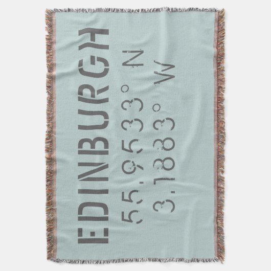 Couverture Latitude Longitude d'Édimbourg (devant Vertical)