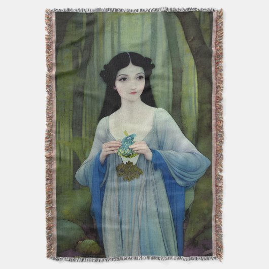 Couverture Lave-encre illustration de la belle femme à Woods (devant Vertical)