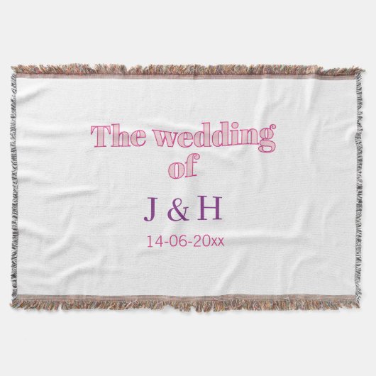 Couverture Le mariage du nom de couple lettre initiale date (Devant)