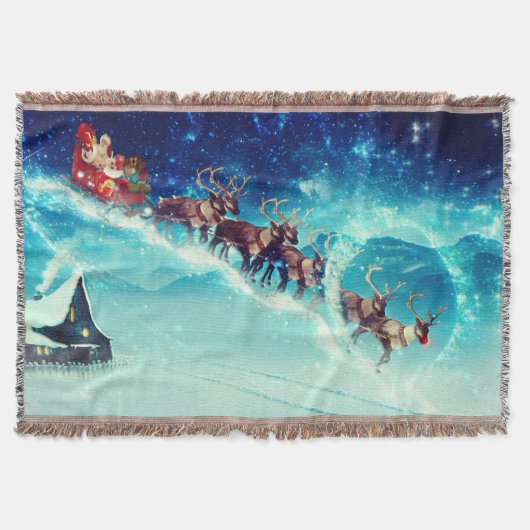 Couverture Le Père Noël vole avec un renne (Devant)