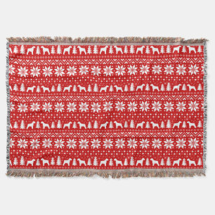 Couverture Le Schnauzer silhouette le motif de Noël