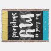 Couverture Le Seigneur est Mon Berger Jaune Aqua Motif modern (Devant)