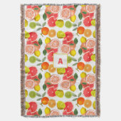 Couverture Lemon  Floral white daisy Pattern monogram (devant Vertical)