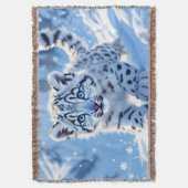 Couverture Léopard bébé neige mignon fantastique (devant Vertical)
