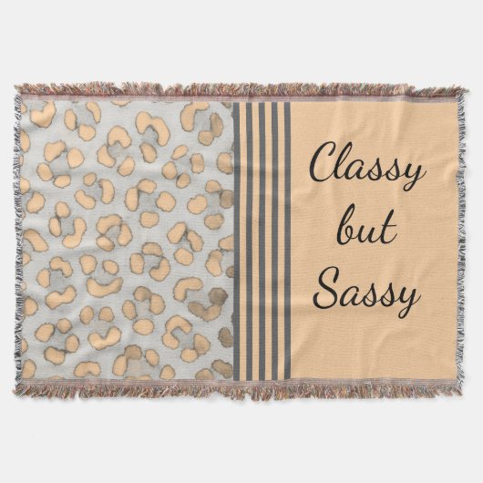 Couverture Léopard de neige classique mais sassy (Devant)