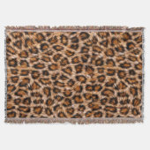 Couverture Leopard Jaguar Chat fourrure Brown Motif-24609 (Devant)
