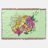 Couverture Léopard jaune Gecko Vert (Devant)