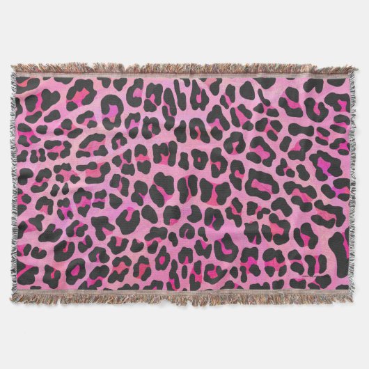 Couverture Léopard noir et rose chaud (Devant)