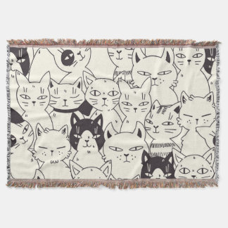 Couverture Les chats dessinés à la main gribouillent un motif