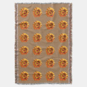 Couverture Les fleurs de zinnias oranges sur le arrière - pla (devant Vertical)