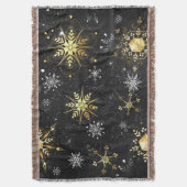 Couverture Les flocons dorés de Noël sur l'Arrière - plan noi (devant Vertical)