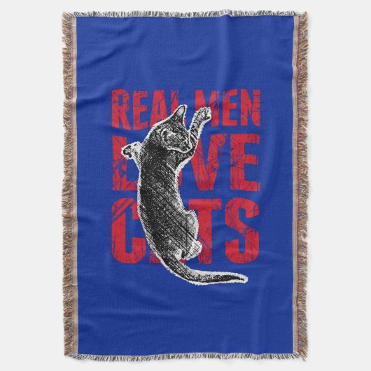 Couverture Les vrais hommes aiment les chats en bleu (devant Vertical)