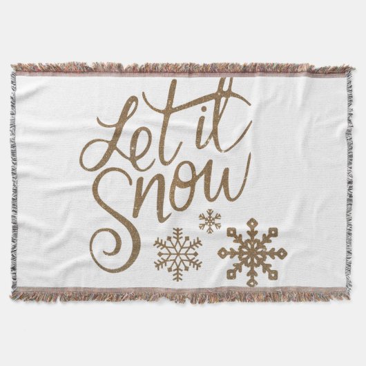 Couverture Let It Snow Sherpa Throw Blanket (Devant)