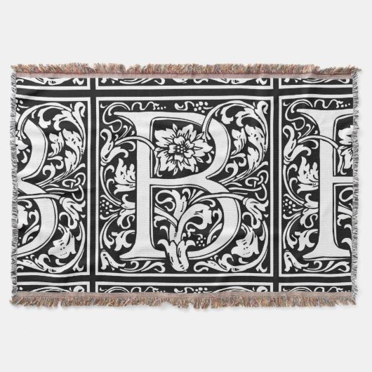 Couverture Lettre B Monogramme Art Nouveau Médiéval (Devant)