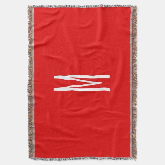 Couverture Lettre initiale Monogramme Style moderne Rouge Bla (devant Vertical)