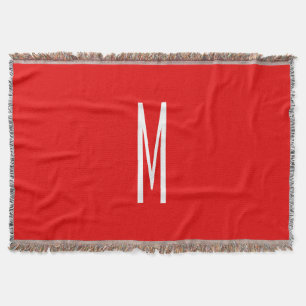 Couverture Lettre initiale Monogramme Style moderne Rouge Bla