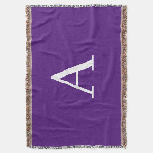 Couverture Lettre initiale Monogramme Style moderne violet (devant Vertical)