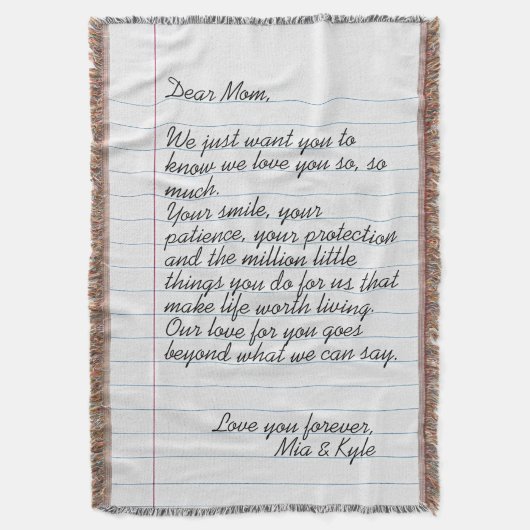 Couverture Lettre manuscrite personnalisée Message d'amour Ma (devant Vertical)