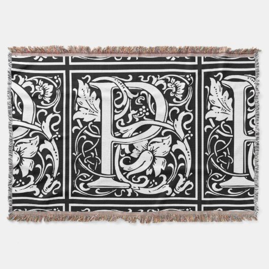 Couverture Lettre P Monogramme médiéval Art Nouveau (Devant)