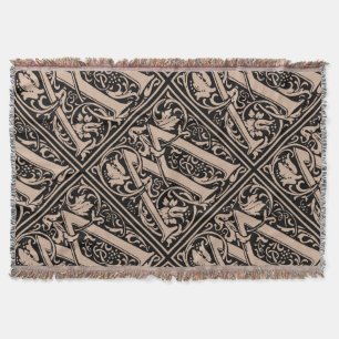 Couverture Lettre W Médiévale Monogramme Art Nouveau