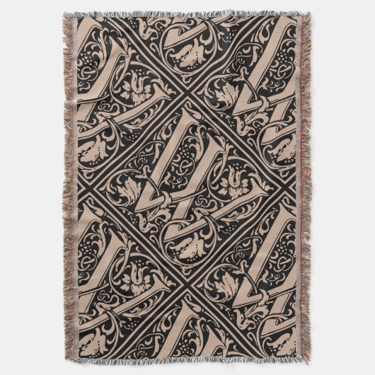 Couverture Lettre W Monogramme médiéval Art Nouveau (devant Vertical)