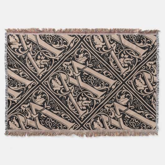 Couverture Lettre W Monogramme médiéval Art Nouveau (Devant)