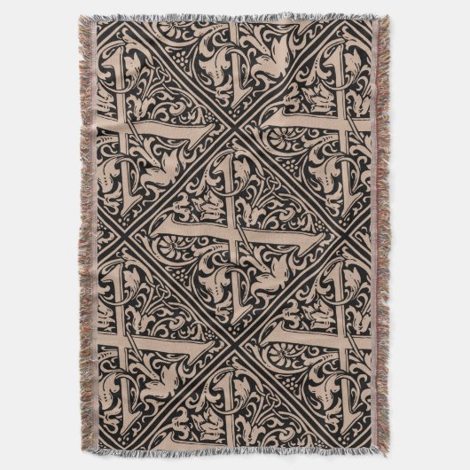 Couverture Lettre X Monogramme médiéval Art Nouveau (devant Vertical)