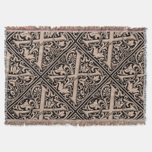Couverture Lettre X Monogramme médiéval Art Nouveau (Devant)