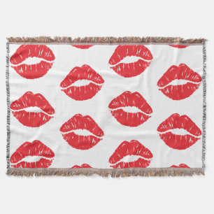 Couverture Lèvres Rouges, Rouge À Lèvres, Baiser, Motif Des L