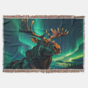 Couverture L'hiver Aurora et Steampunk Moose Wildlife Art