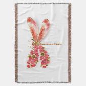 Couverture libellule de fleurs avec sakura de bijoux (devant Vertical)