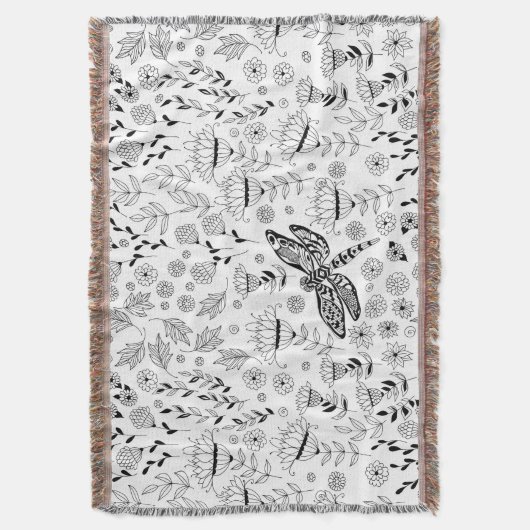 Couverture libellule et fleurs (devant Vertical)