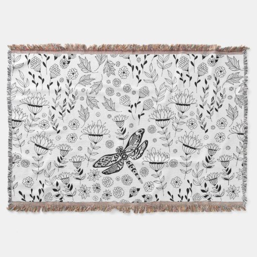 Couverture libellule et fleurs (Devant)