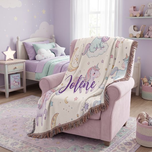 Couverture Licorne Nom Personnalisé