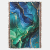 Couverture Lignes fluides bleu vert profond (devant Vertical)