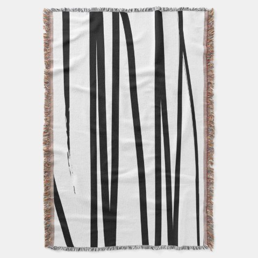 Couverture Lignes noires et blanches modernes Art Abstrait (devant Vertical)