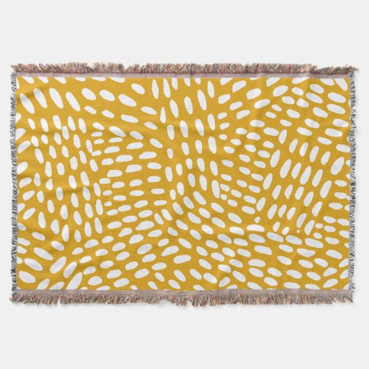 Couverture Lignes pointillées brûlé motif jaune (Devant)